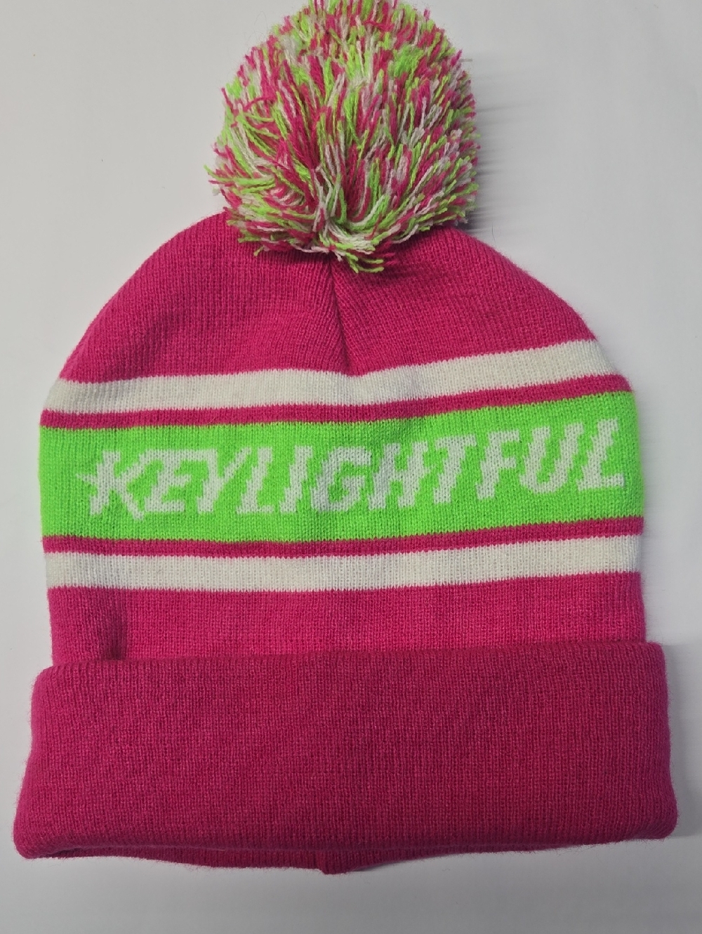 Keystone Light Pink Pom Beanie!